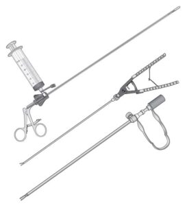 Different laparoscopic surgical instruments