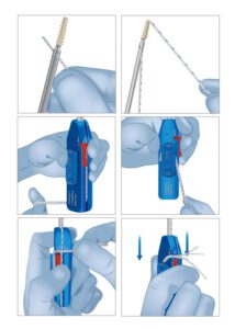 Steps to assemble a suture anchor attachment