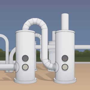Scrubber Towers Scrubber towers that remove carbon dioxide