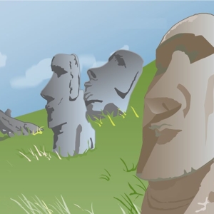 Editorial Illustration - Easter Island