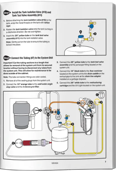 Installation manual page featuring technical illustrations and step-by-step installation instructions.