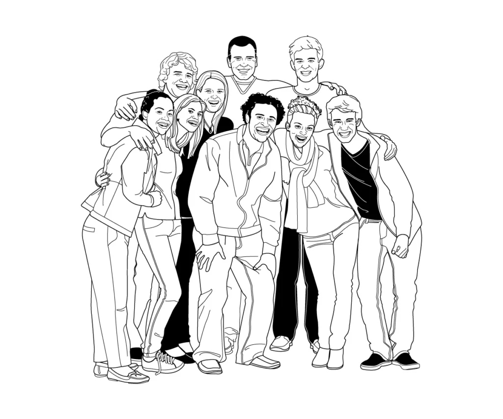 Illustration of a diverse group of people representing different audiences and information needs.